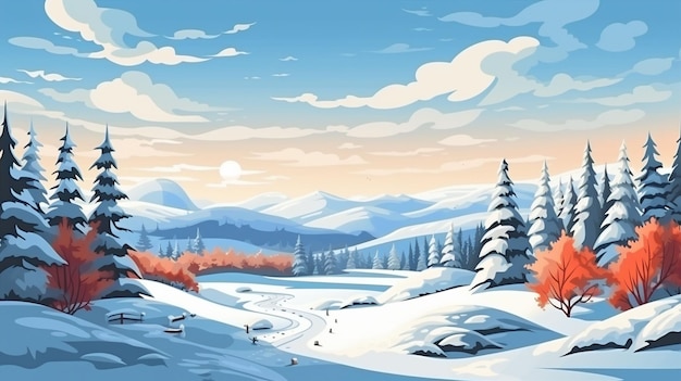 Illustration d'hiver