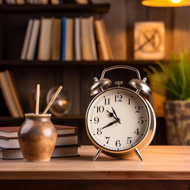illustration d'une horloge sur un bureau symbolisant l'importance du temps