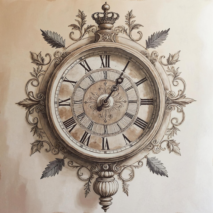 Photo illustration d'une horloge vintage