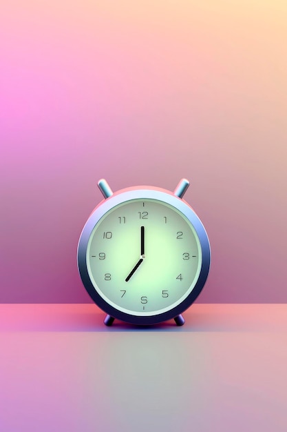 Illustration IA générative d'une horloge colorée moderne avec des arrière-plans dégradés