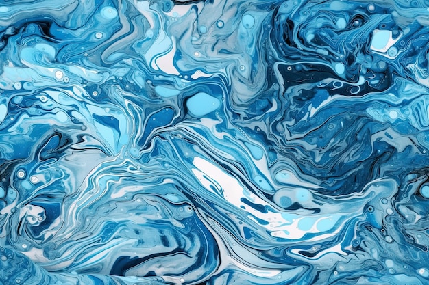 Illustration de l'IA générative Surface de marbre sans couture de couleur bleue avec des stries Belle texture de pierre bleue