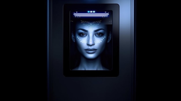 Photo illustration d'une ia humanoïde futuriste