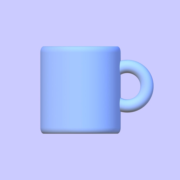 Photo illustration d'icône de dessin animé de tasse à café tasse à café réaliste d'illustration vectorielle