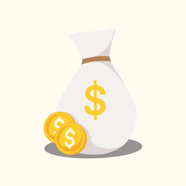 Illustration de l'icône du prix de l'argent dans les affaires