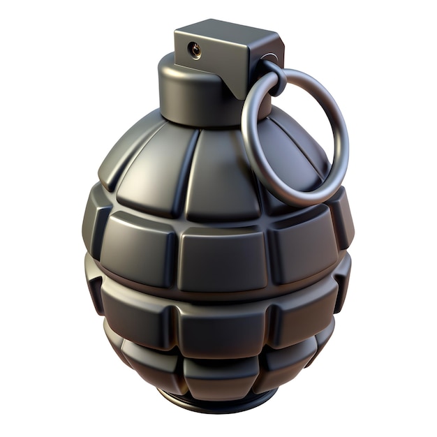 Illustration de l'icône de la grenade noire en 3D