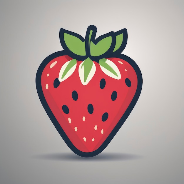 illustration d'icône de logo vectoriel clipart fraise