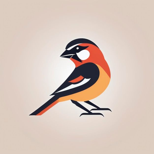 Illustration d'icône de moineau Logo minimaliste vecteur Clipart design