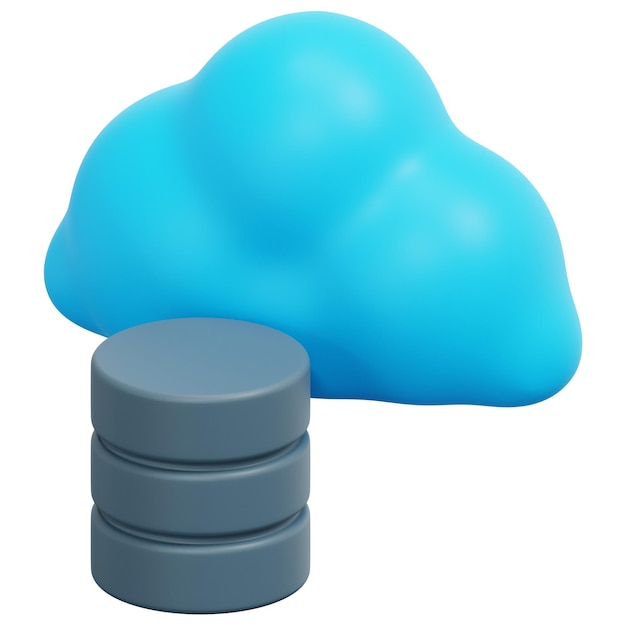 illustration d'icône de rendu 3d nuage