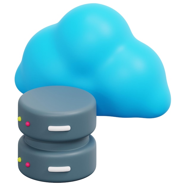 illustration d'icône de rendu 3d nuage