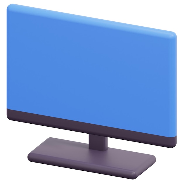 illustration de l'icône de rendu 3d de la télévision