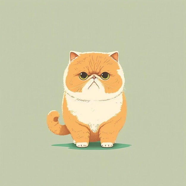 Illustration d'icône de vecteur de dessin animé mignon chat