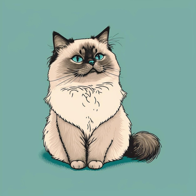 Illustration d'icône de vecteur de dessin animé mignon chat