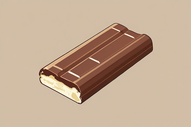 Photo illustration de l'icône vectorielle du dessin animé de la barre de chocolat
