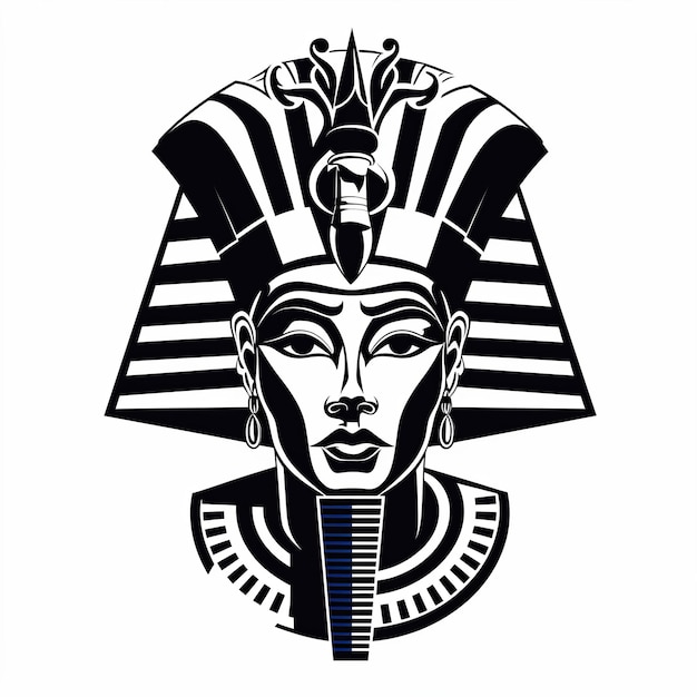 illustration de l'illustration vectorielle d'une tête de pharaon dans le style