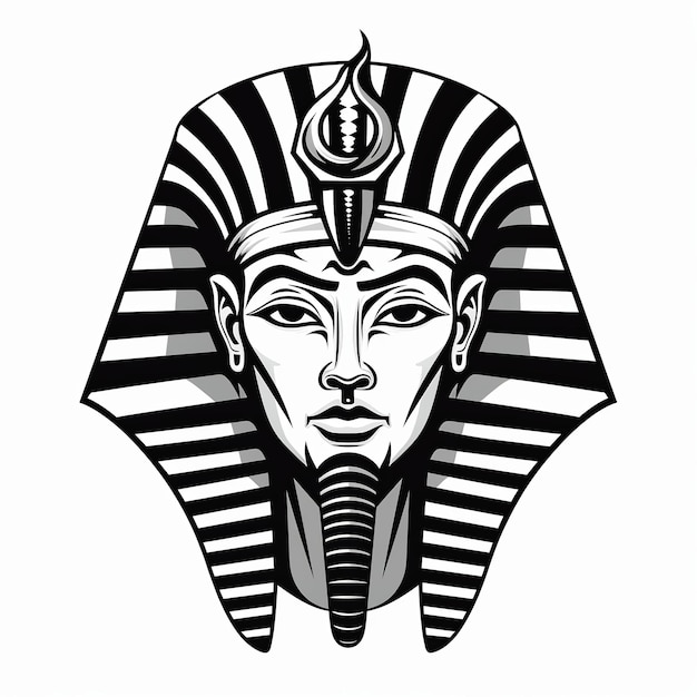 illustration de l'illustration vectorielle d'une tête de pharaon dans le style