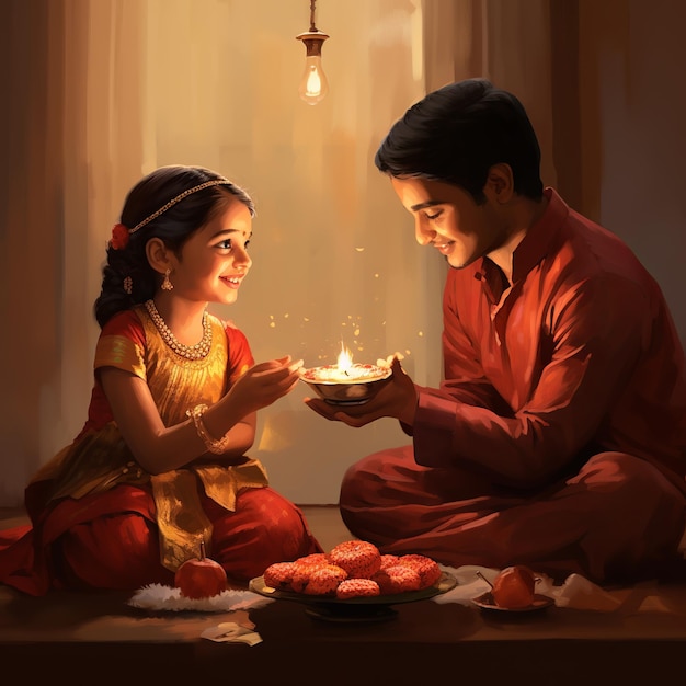 illustration de l'image de bhai dooj