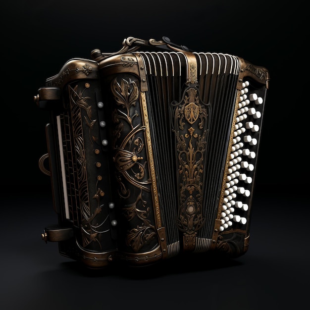 illustration d'une image ultra réaliste en 4K d'un accordéon