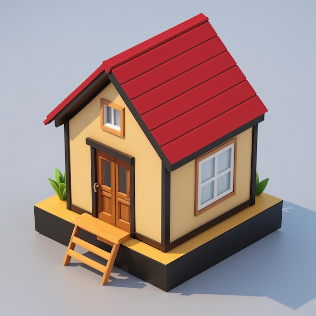 illustration de l'immobilier de la maison 3d