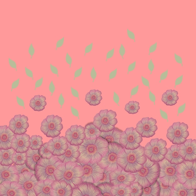 illustration d'imprimé floral rose et vert