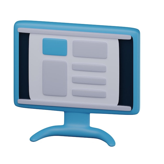 Illustration de l'interface utilisateur de bureau 3D