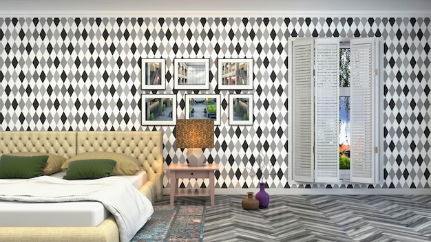 Illustration de l'intérieur de la chambre