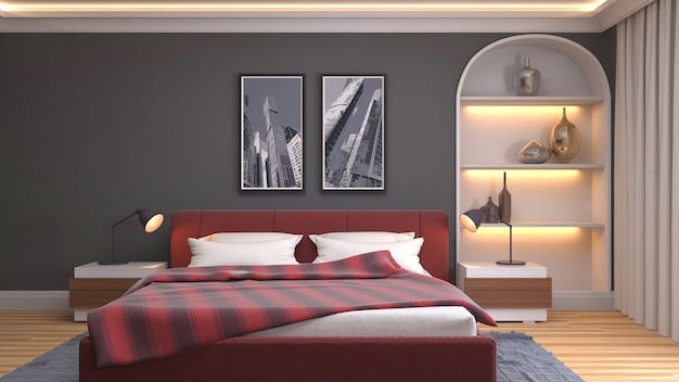 Photo illustration de l'intérieur de la chambre