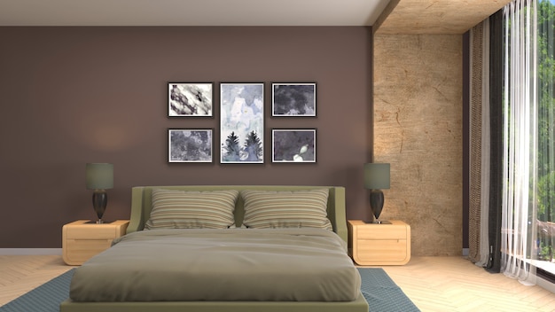 Photo illustration de l'intérieur de la chambre