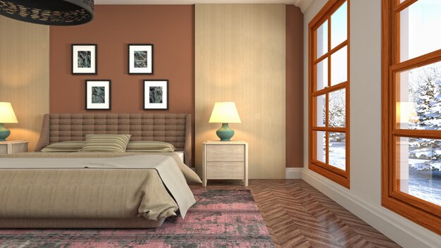 Photo illustration de l'intérieur de la chambre