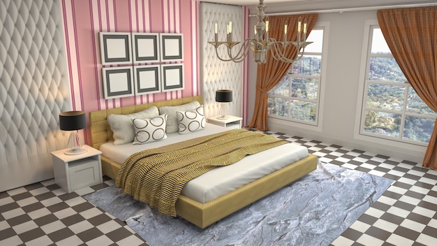 Illustration de l'intérieur de la chambre