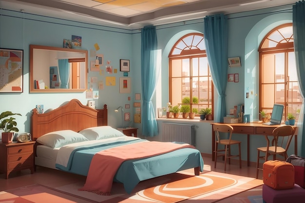 Photo illustration de l'intérieur du dortoir