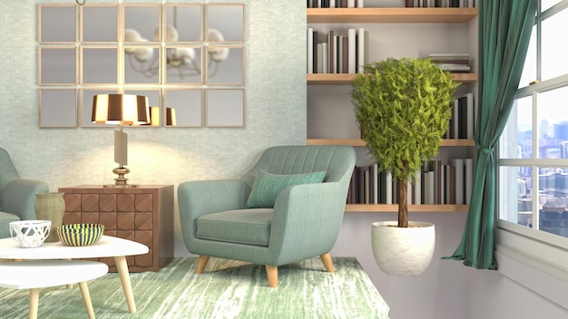 Illustration De L'intérieur Du Salon