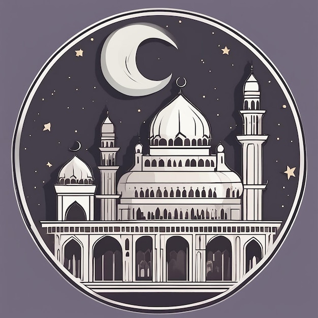Photo illustration islamique plate