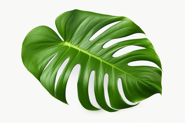 illustration isolée d'une feuille de monstera tropicale png fond blanc