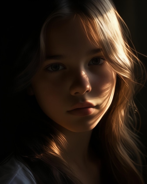 Photo illustration d'une jeune fille