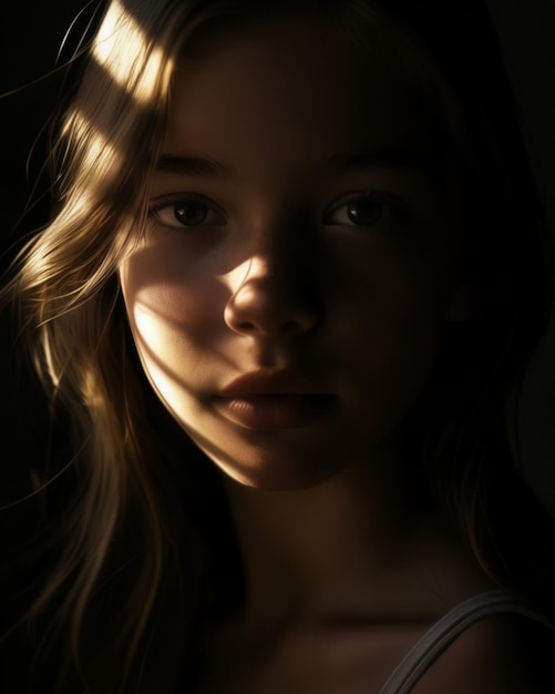 Photo illustration d'une jeune fille