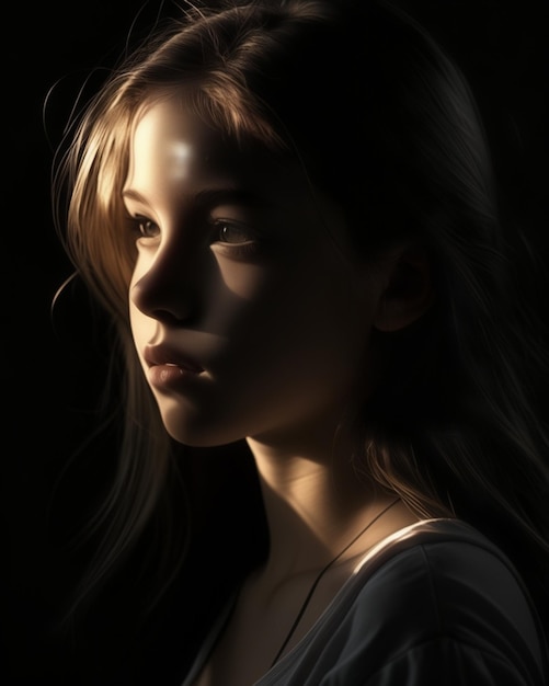 Photo illustration d'une jeune fille