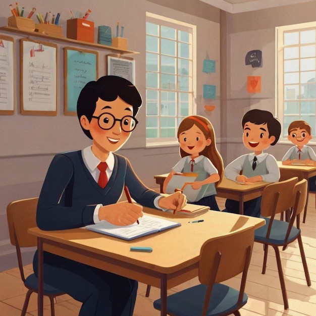 Illustration de la journée internationale des enseignants