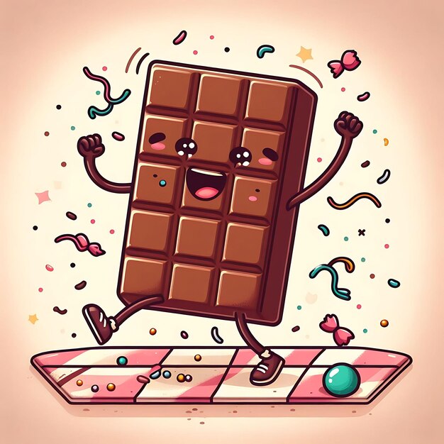illustration de la journée mondiale du chocolat avec des bonbons au chocolat