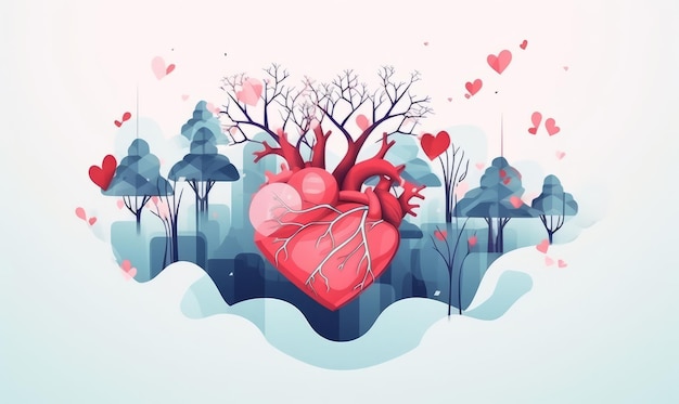Illustration de la journée mondiale du cœur