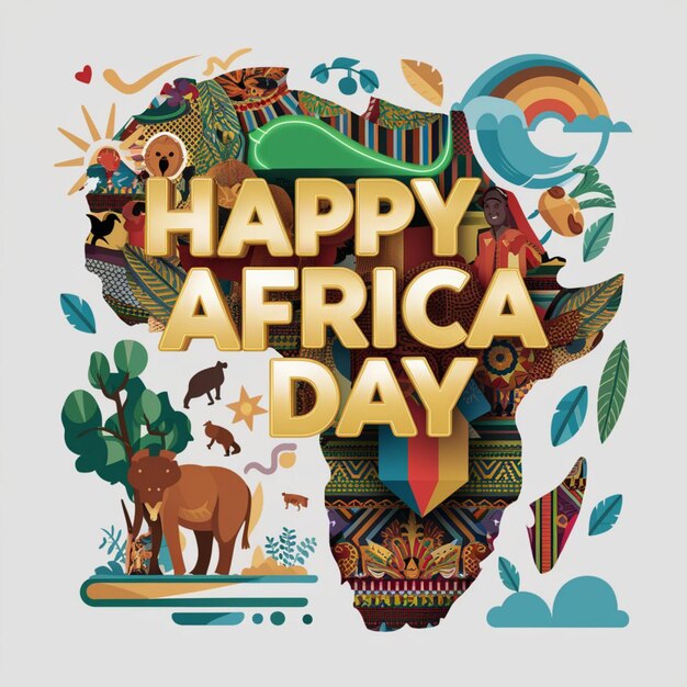 Photo illustration de la joyeuse journée de l'afrique