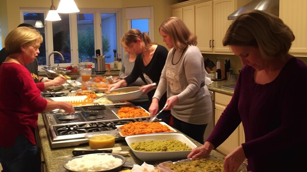 Photo illustration d'une joyeuse journée de thanksgiving avec des feuilles de citrouille de dinde