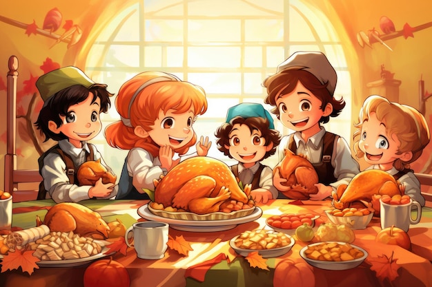 Illustration de joyeux Thanksgiving