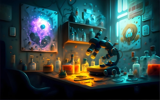 illustration de laboratoire scientifique