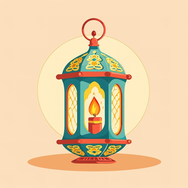 L'illustration de la lanterne lumineuse du Ramadan