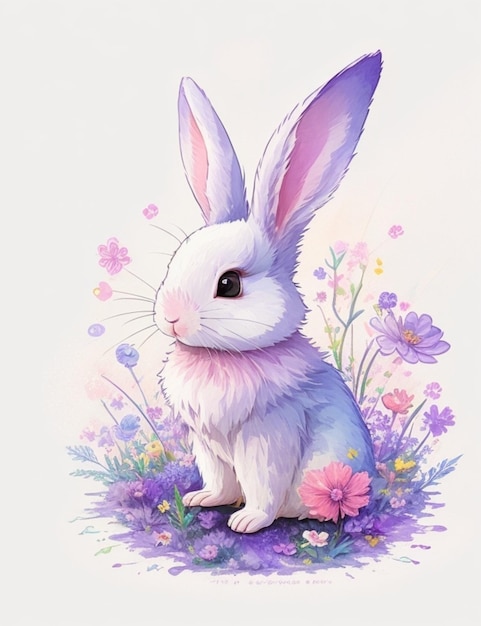 Illustration de lapin mignon