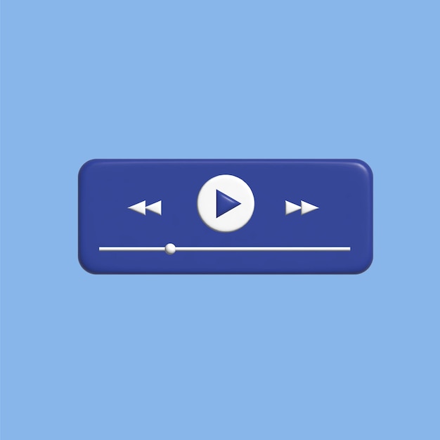 illustration de lecteur audio 3d