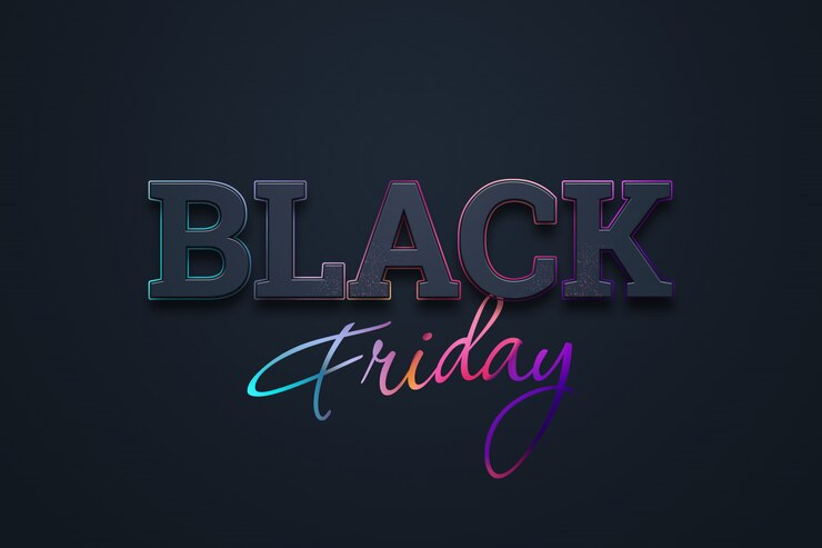 Photo illustration de lettrage vente vendredi noir