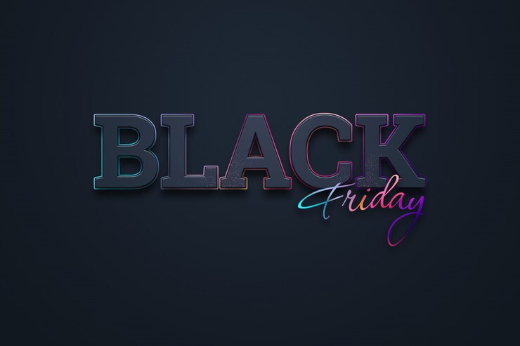 Photo illustration de lettrage vente vendredi noir