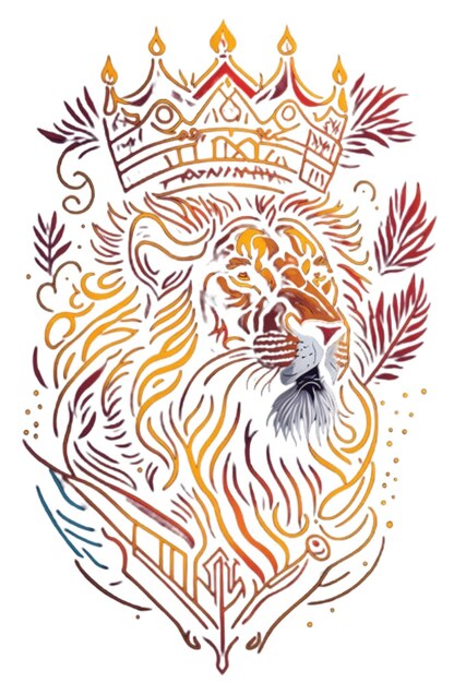 illustration de lion création de logo de lion conception de tatouage