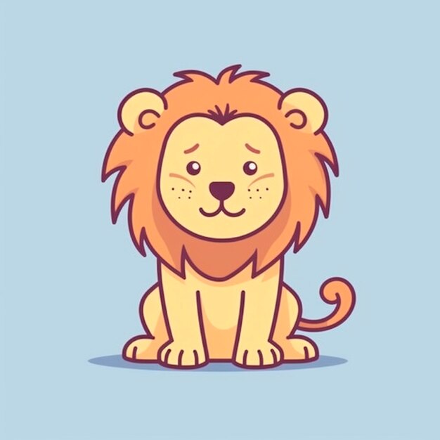 Illustration de lion mignon